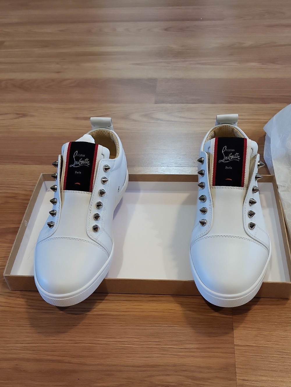 NIB Christian Louboutin F.A.V Fique A Vontade Woman Sneakers Size 37.5 - Picture 5 of 10
